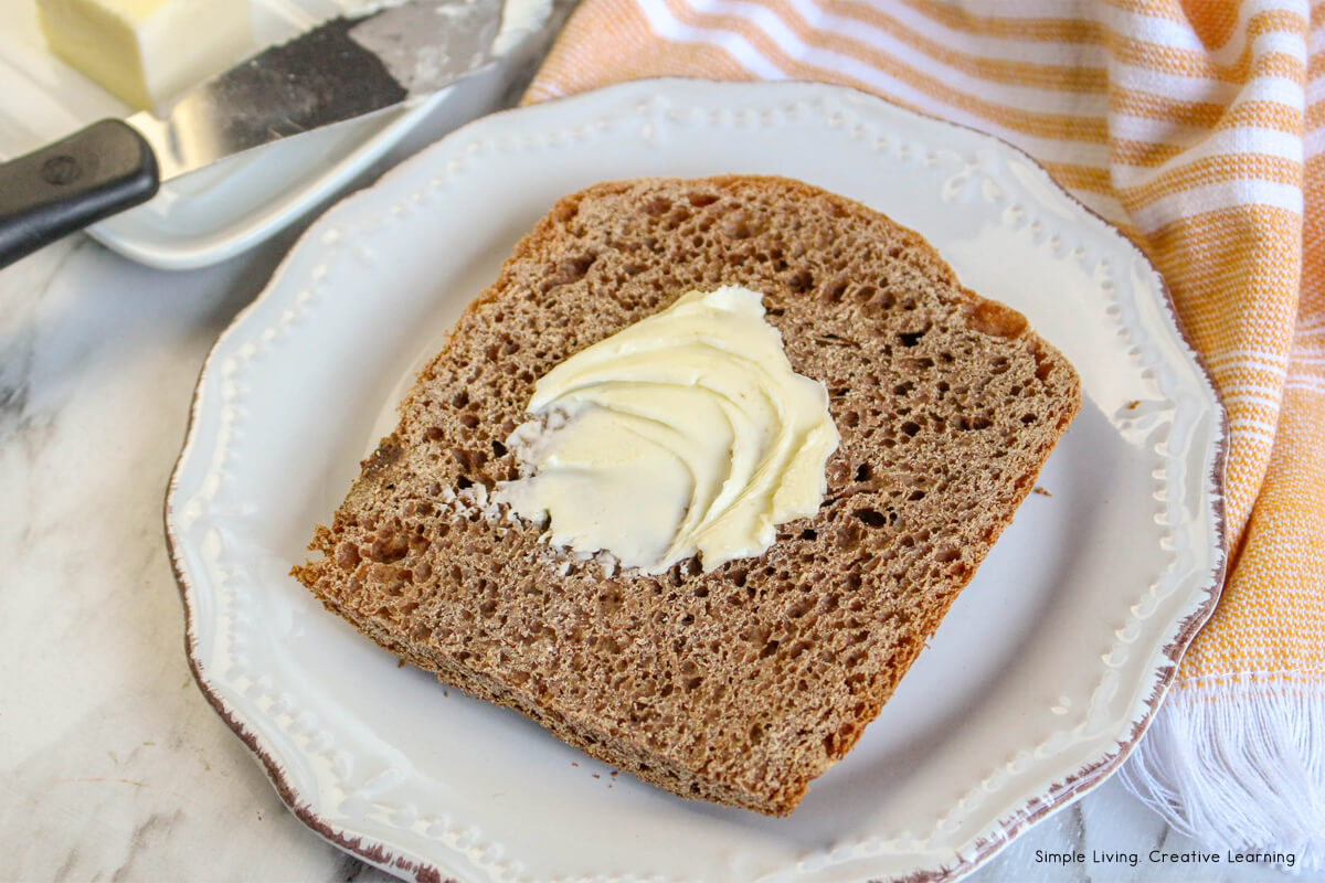 Homemade Outback Honey Wheat Bread with butter
