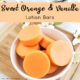 Sweet Orange and Vanilla Lotion Bars in a bowl