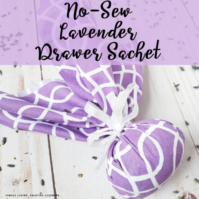 Easy No Sew Lavender Drawer Sachets on sachet