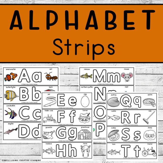 Printable Alphabet Strips four pages