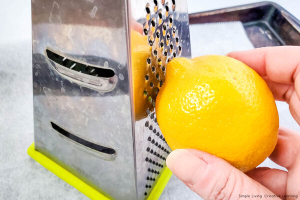Lemon Pepper Seasoning grating lemon