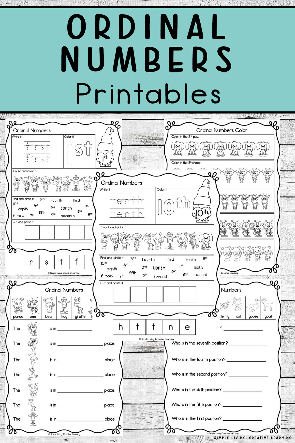 Ordinal Numbers Printables