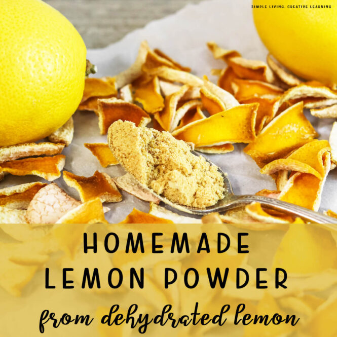How to Dehydrate Lemon Peels and make Lemon Powder - lemon peels and lemon powder