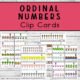 Ordinal Numbers Clip Cards four pages