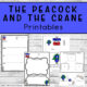 The Peacock and the Crane Printables - four pages