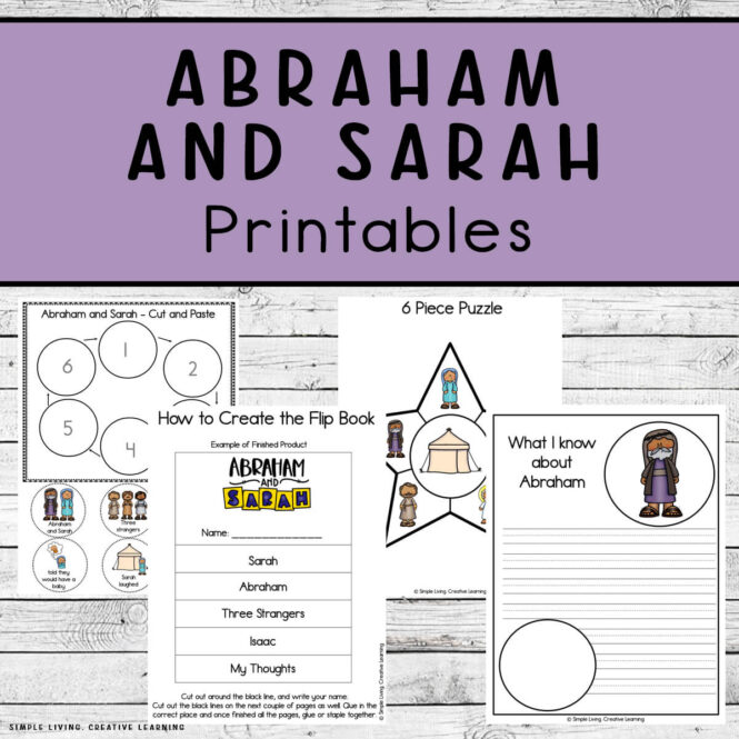 Abraham and Sarah Printables four pages