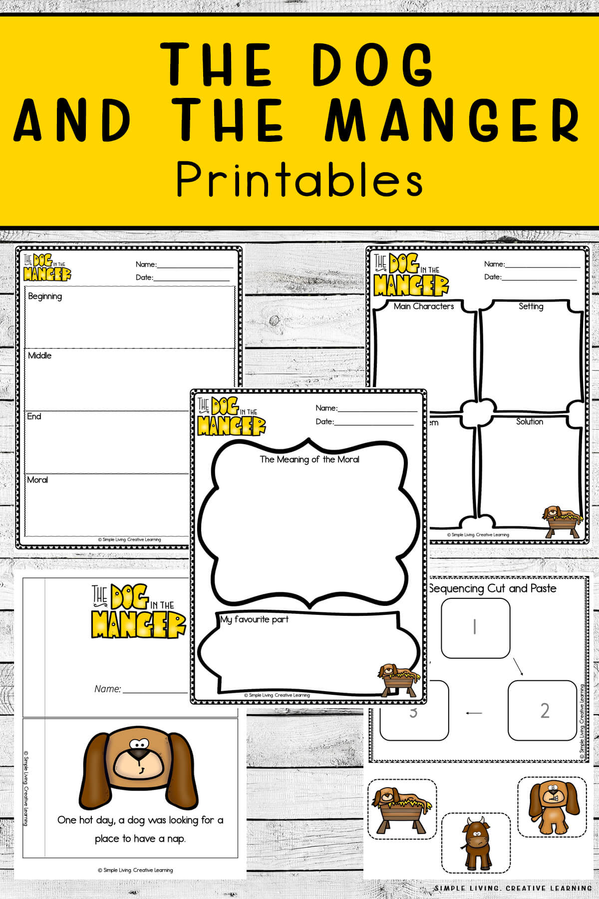 Aesop's Fables Printables: The Dog in the Manger Printables