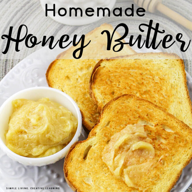 Homemade Honey Butter in a small bowl