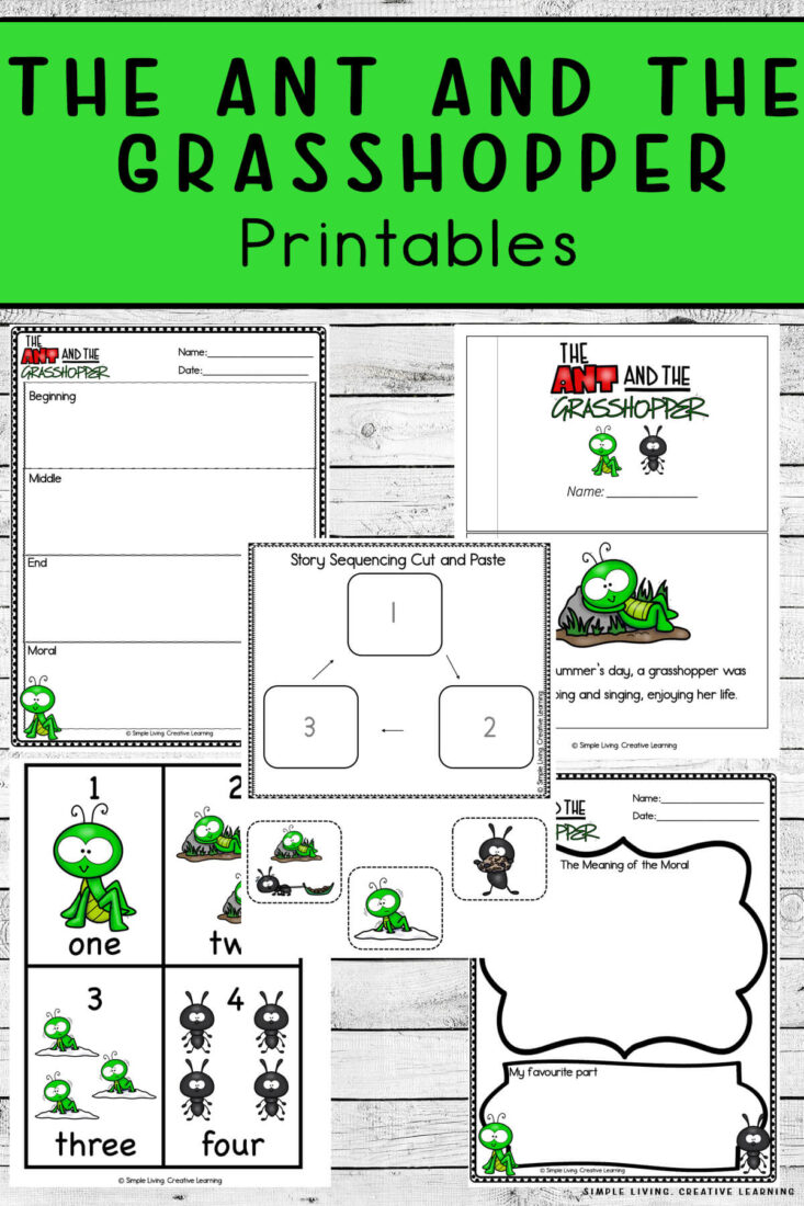 Aesop's Fables The Ant and the Printables Simple Living