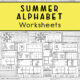 Summer Alphabet Worksheets four pages