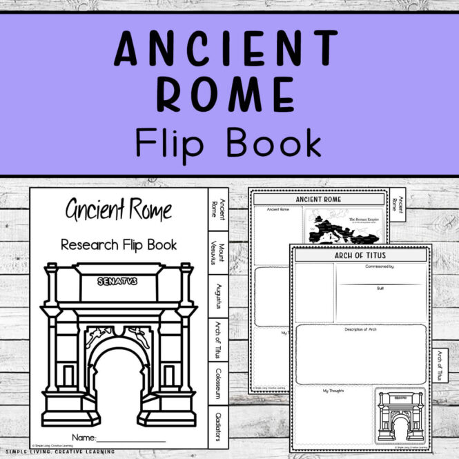 Ancient Rome Flip Book and inside pages