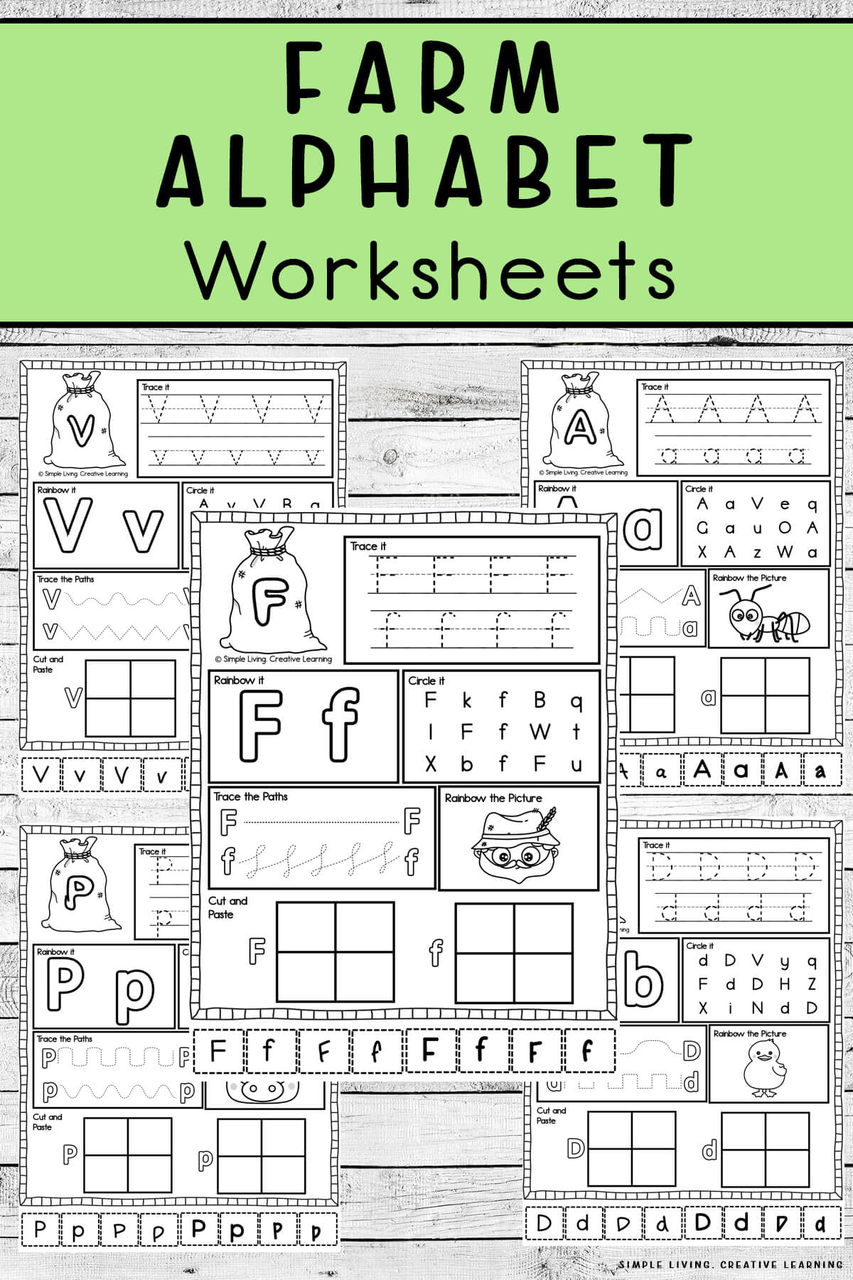 Farm Alphabet Worksheets
