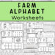 Farm Alphabet Worksheets three pages