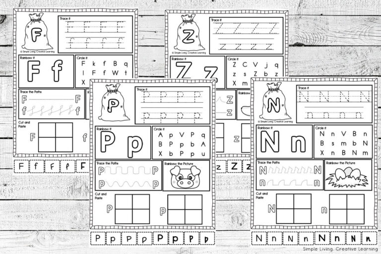 Farm Alphabet Worksheets - Simple Living. Creative Learning