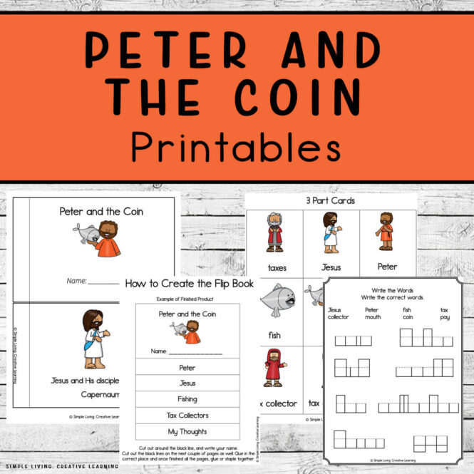 Peter and the Coin Printables four pages
