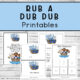 Rub a Dub Dub Printables four pages