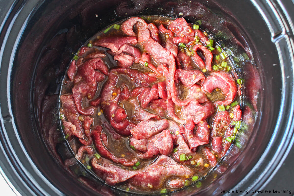 Slow Cooker / Instant Pot Beef Stir-Fry - beef and sauce