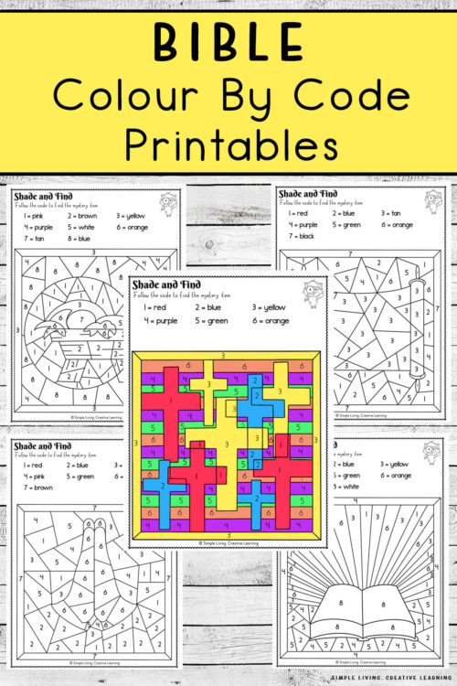 Bible Colour By Code Worksheets - Simple Living. Creative Learning