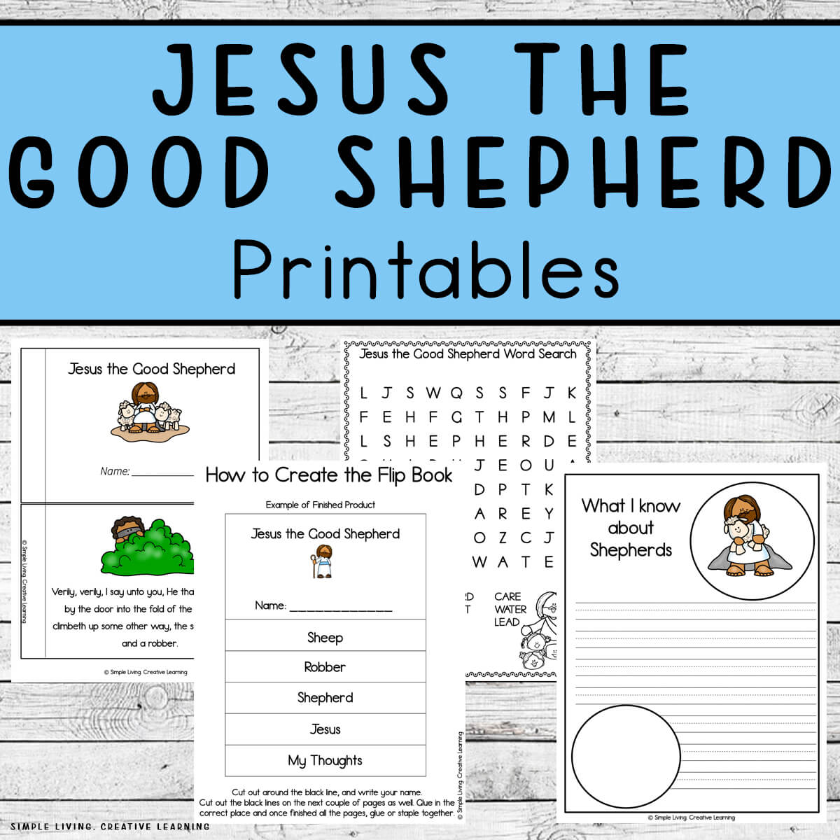 Jesus the Good Shepherd Printables four pages