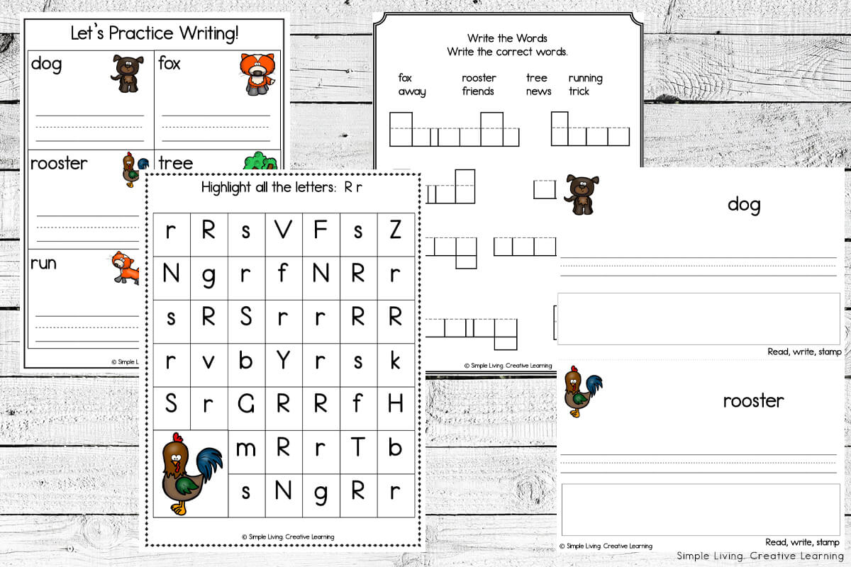 The Fox and the Rooster Printables literacy printables