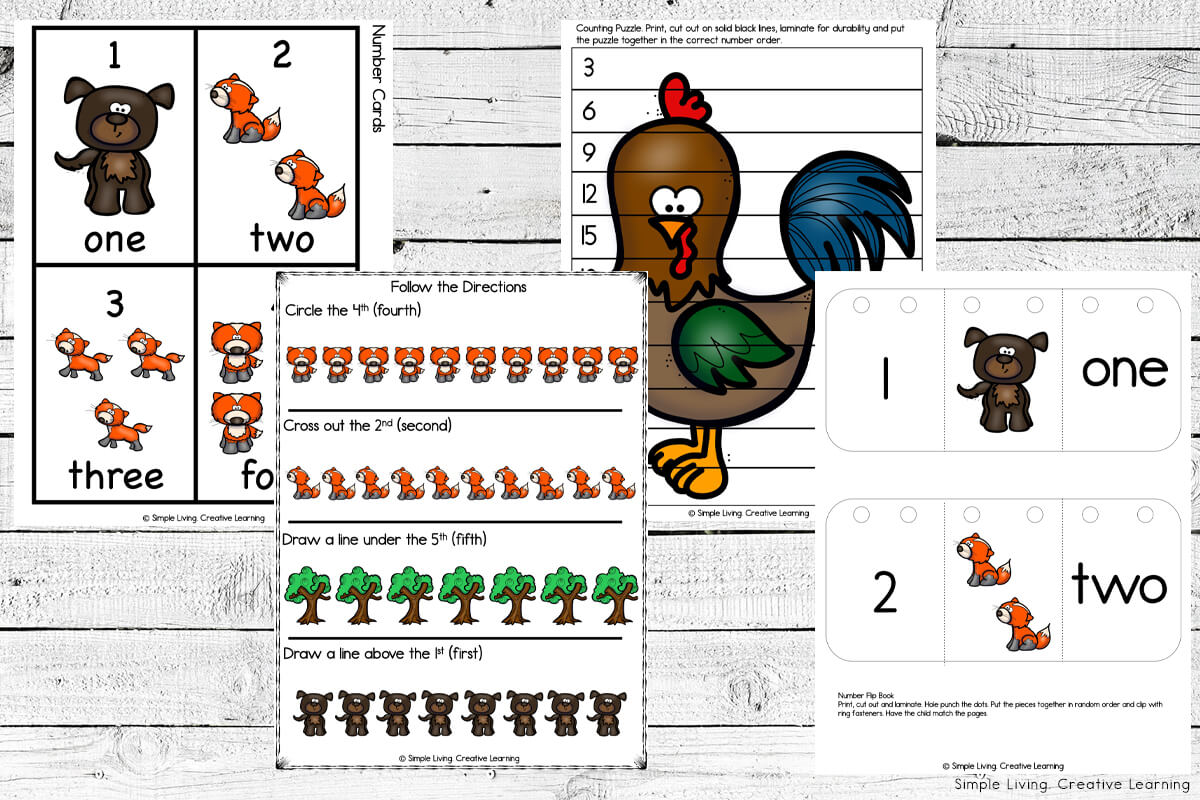 The Fox and the Rooster Printables math printables