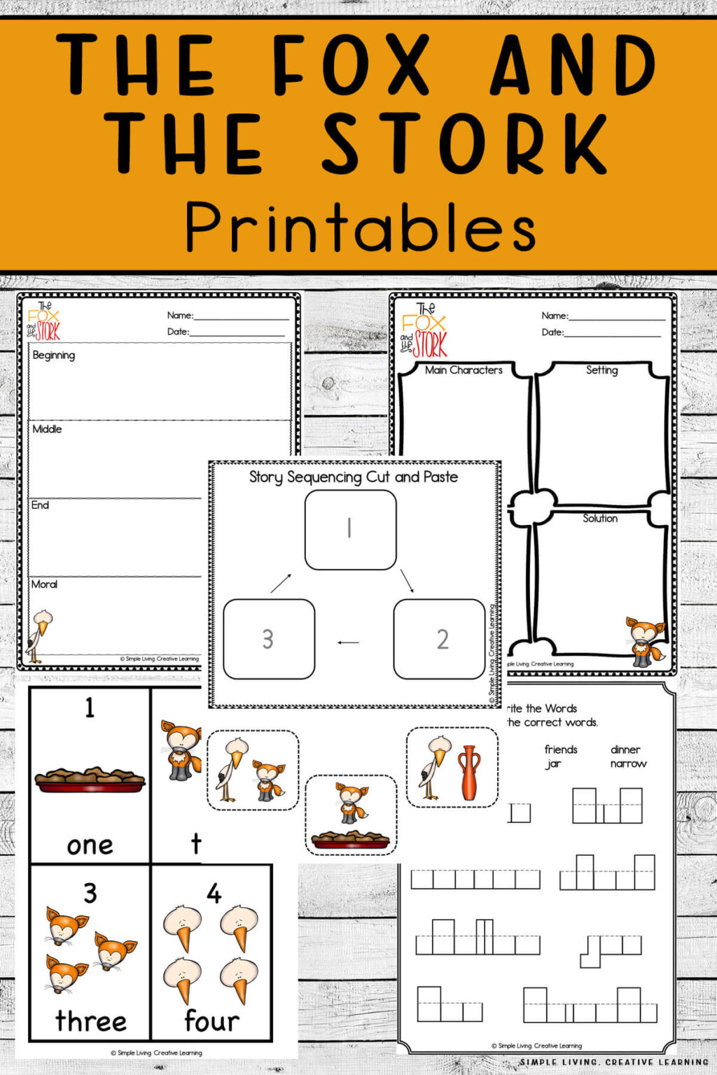 Aesop's Fables: The Fox and the Stork Printables - Simple Living ...