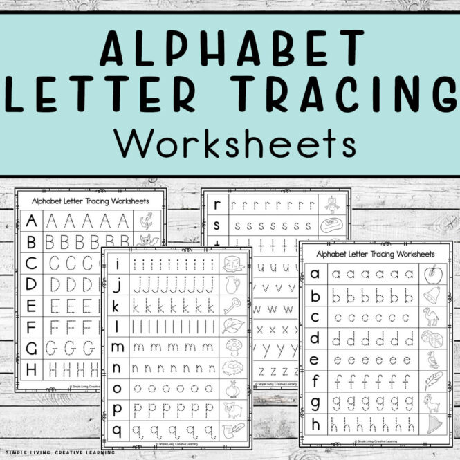 Alphabet Letter Tracing Worksheets four pages