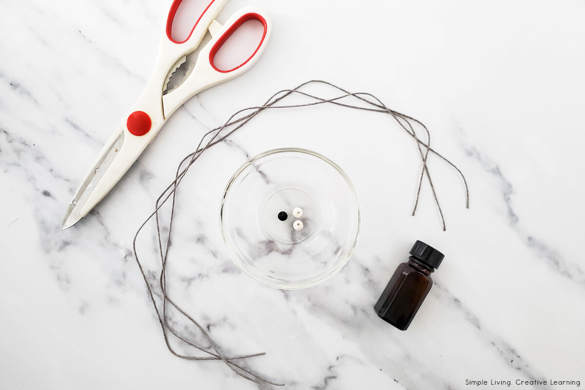 DIY Essential Oil Bead Knot Bracelet supplies