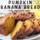Pumpkin Banana Bread with Chocolate Chips on a plate