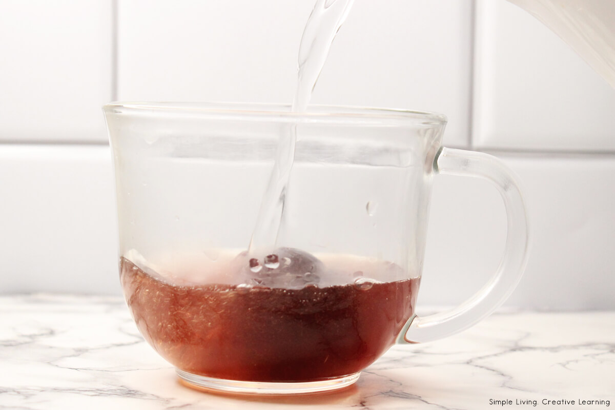 How to make herbal cold tea bombs pouring water over