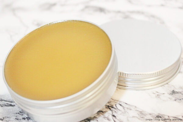 Herbal Muscle Salve - making the salve end product up close