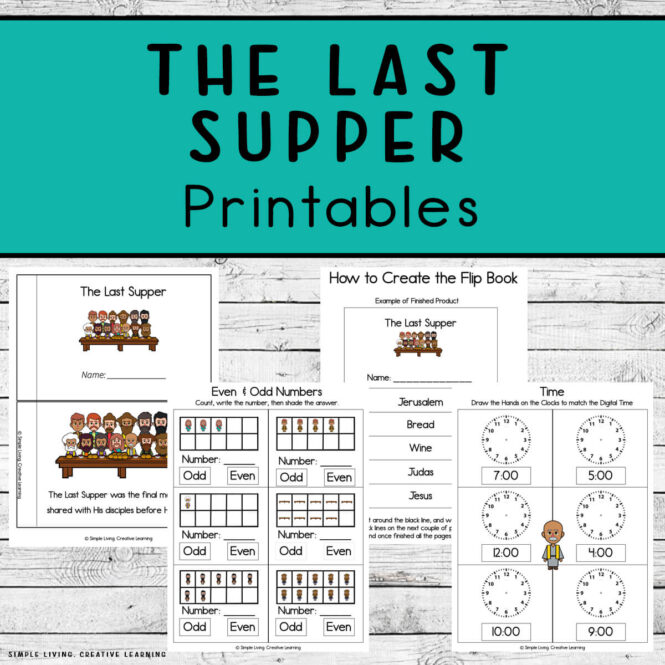 The Last Supper Printables four pages