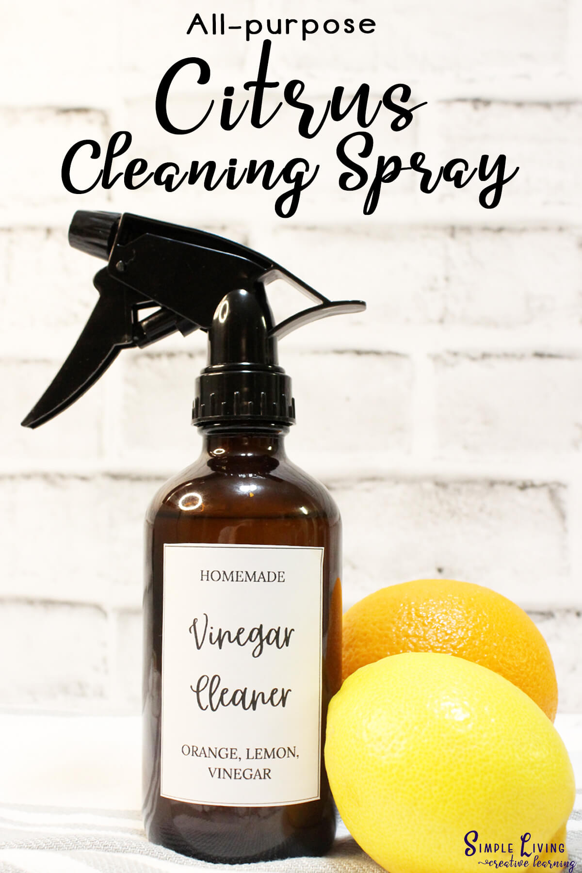 Homemade Citrus Vinegar Cleaning Spray