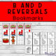 B and D Reversals Bookmarks colour and black and white