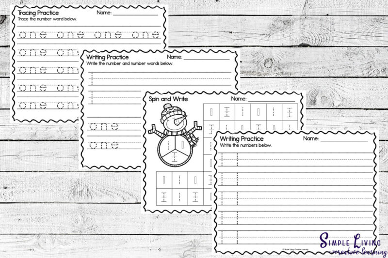 Number 1 Printables - Simple Living. Creative Learning