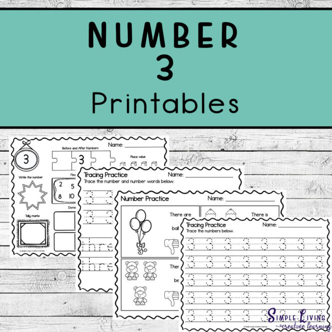 Number 3 Printables four pages