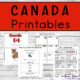 Canada Printables four colour pages