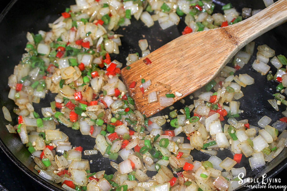 Salt and Pepper Chicken - cooking chillies, onion, spring onion