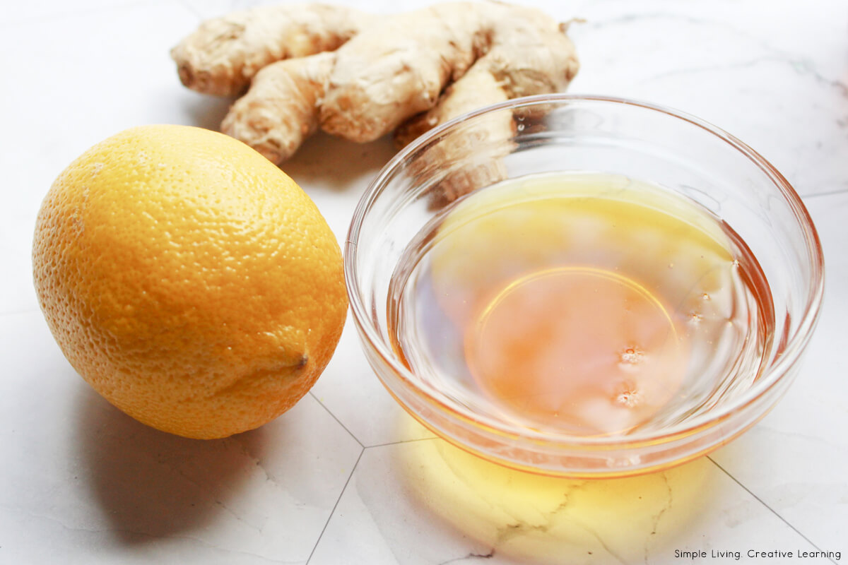 Homemade Honey Lemon Ginger Cough Drops ingredients
