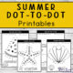 Summer Dot-to-Dot Printables four pages