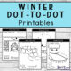 Winter Dot-to-Dot Printables four pages