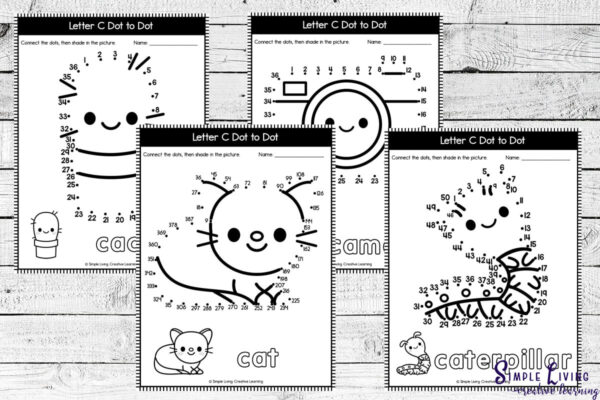 Letter C Dot-to-Dot Printables - Simple Living. Creative Learning