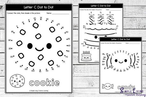 Letter C Dot-to-Dot Printables - Simple Living. Creative Learning
