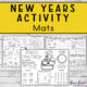 New Years Activity Mats three pages