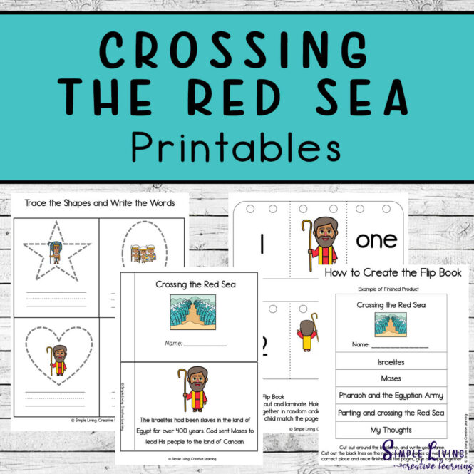 Crossing the Red Sea Printables four pages