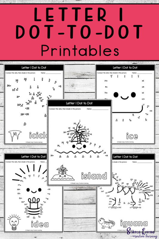 Letter I Dot to Dot Printables Simple Living Creative Learning Letter i dot to dot printables simple living creative learning