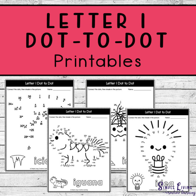 Letter I Dot-to-Dot Printables four pages