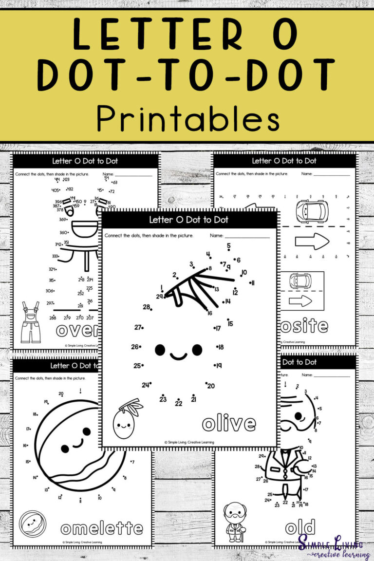 Letter O Dot-to-Dot Printables - Simple Living. Creative Learning