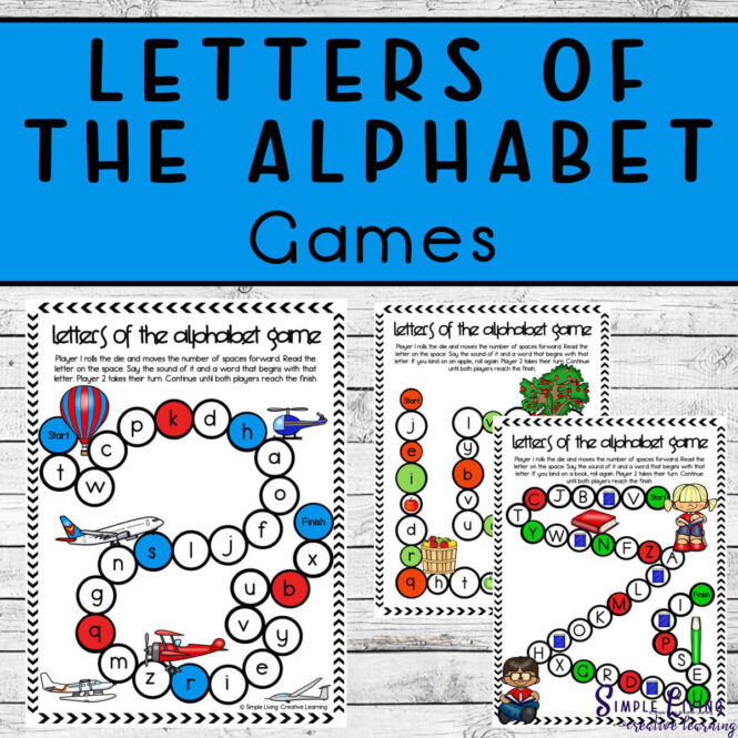 Printable Letters of the Alphabet Games three games