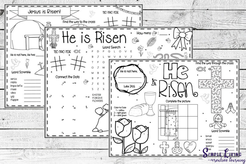 Easter Activity Mats - Simple Living. Creative Learning